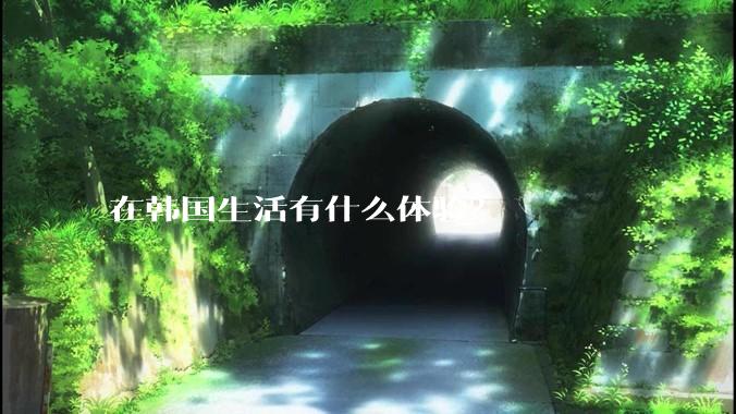在韩国生活有什么体验？
