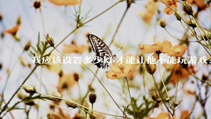 我应该设置多少kb才能让他不能玩游戏？